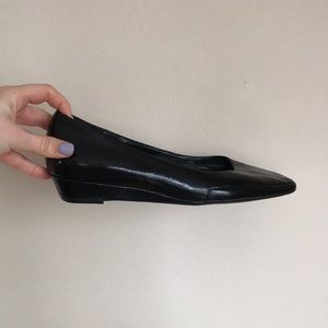 Patent leather square toe flats, size 7.5